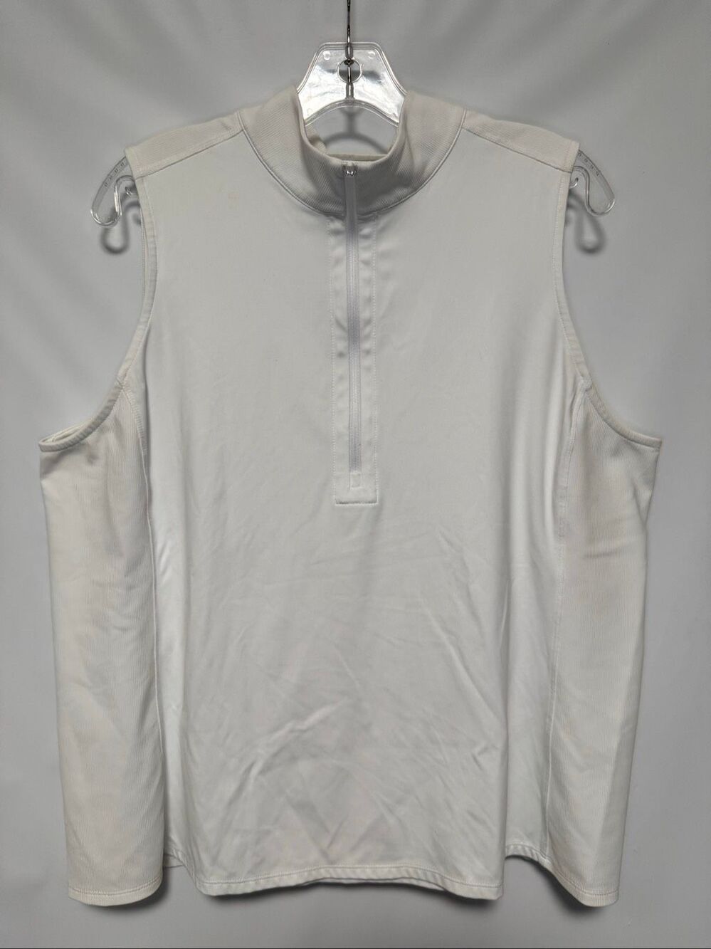 Tommy Bahama Island Zone performance Women white 1/4 zip top size XL